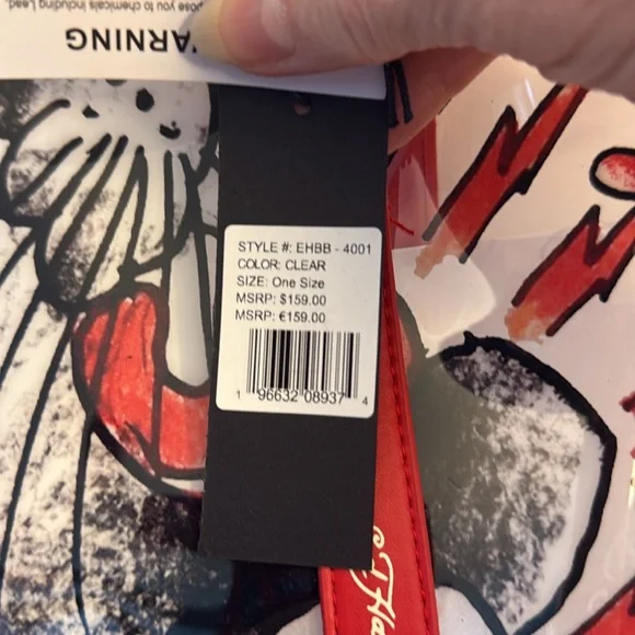 Ed Hardy Red Artistic Tote Bag - Picture 3 of 4